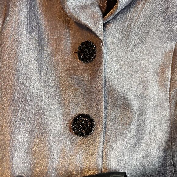 Adrianna Papell Evening Essentials Blazer Grey Rayon Blend Women's Size 10 - Picture 2 of 5